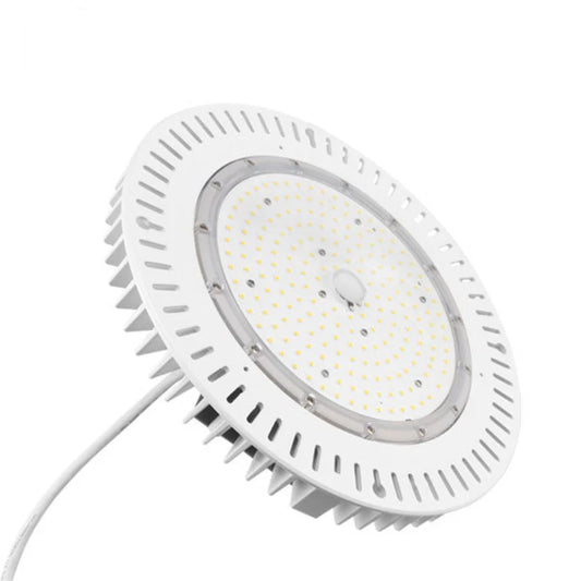 200W LED UFO High Bay Light: 5000K, 28000 Lumens, Dimmable, IP65, Wide 120° Beam Angle for Industrial Illumination