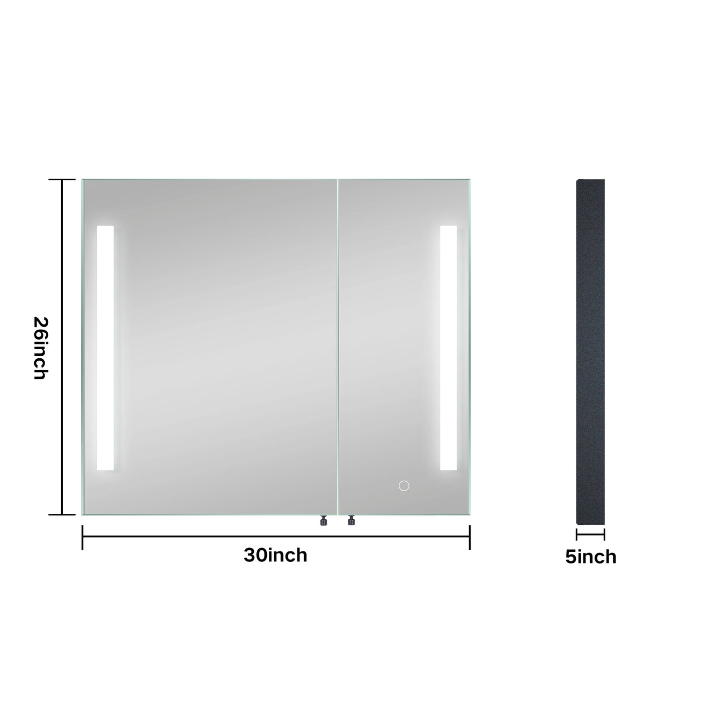 Illuminate Your Bathroom with Our 30 inches x 26 inches LED Medicine Cabinet - High Quality and Easy Installation